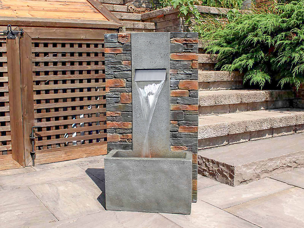 Outdoor Fountain With Led Light
