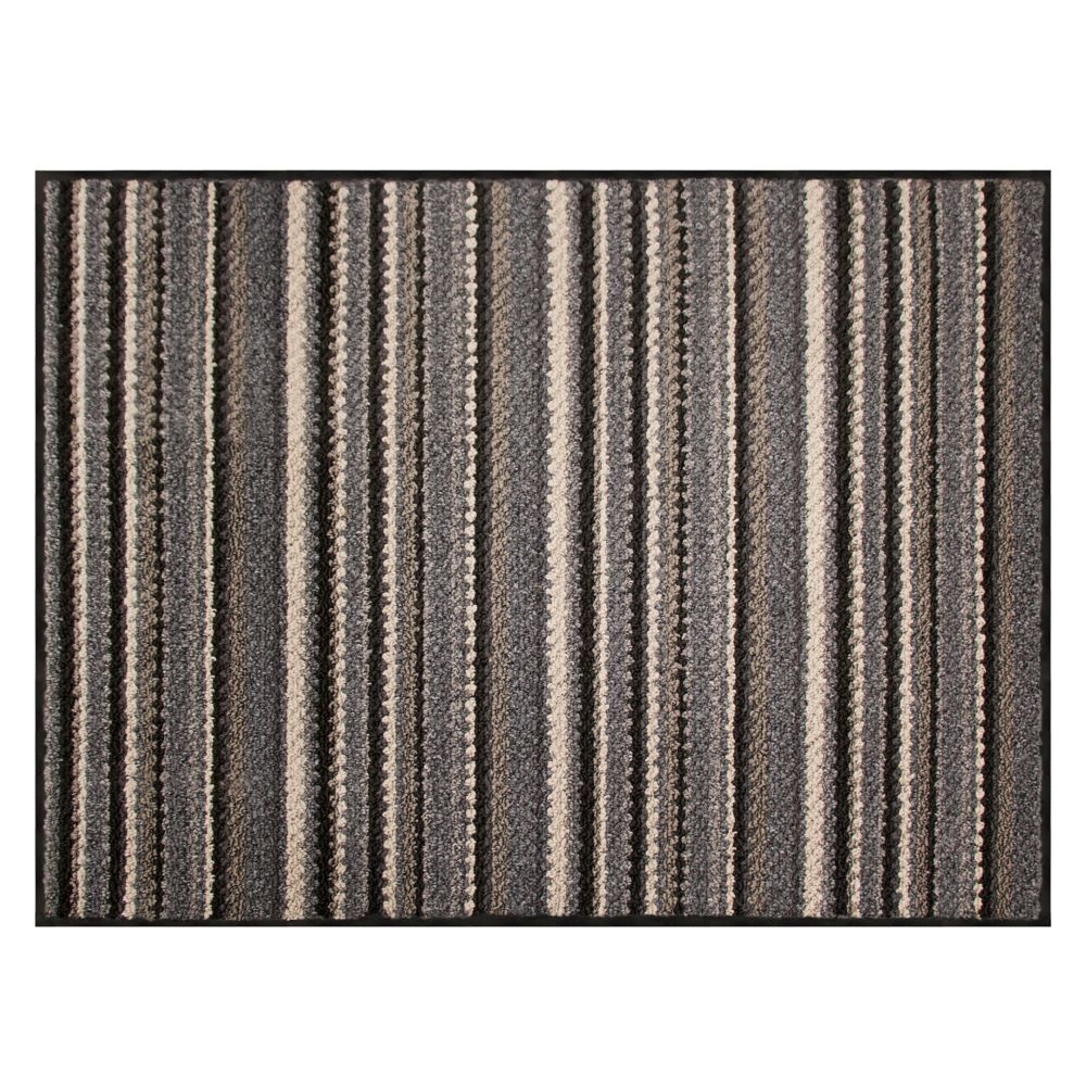 Trafficmaster 3 ft. x 4ft. Grey Striped Mat The Home Depot Canada