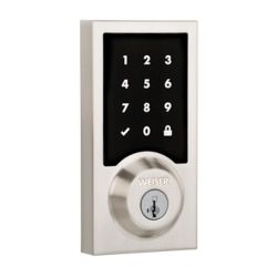 Weiser Satin Nickel Keyless Entry Deadbolt With Smartcode 10