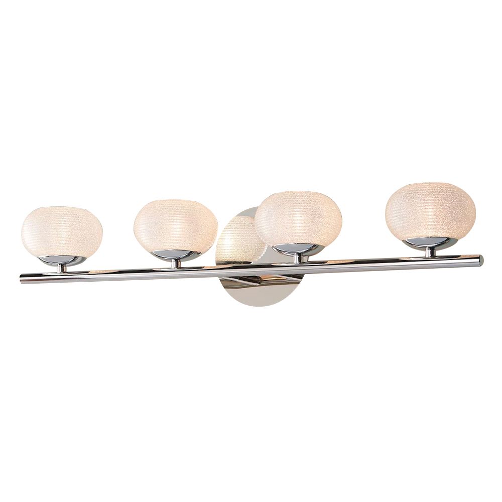 Home Decorators Collection 4 Light Bathroom Vanity Light Fixture In Chrome With Round Glas The Home Depot Canada