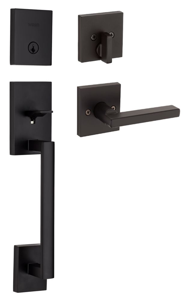 Weiser San Clemente Halifax Entry Door Handleset In Black