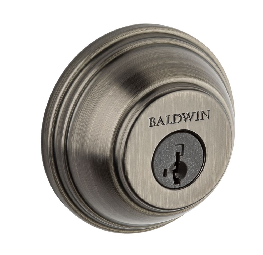 Weiser Weiser Single Cylinder Deadbolt in Slate The Home Depot Canada