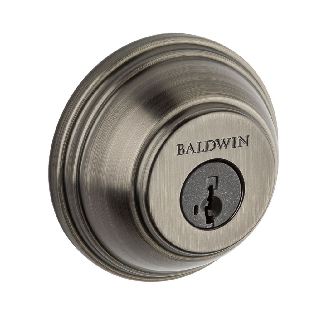 Weiser Single Cylinder Deadbolt in Slate The Home Depot Canada