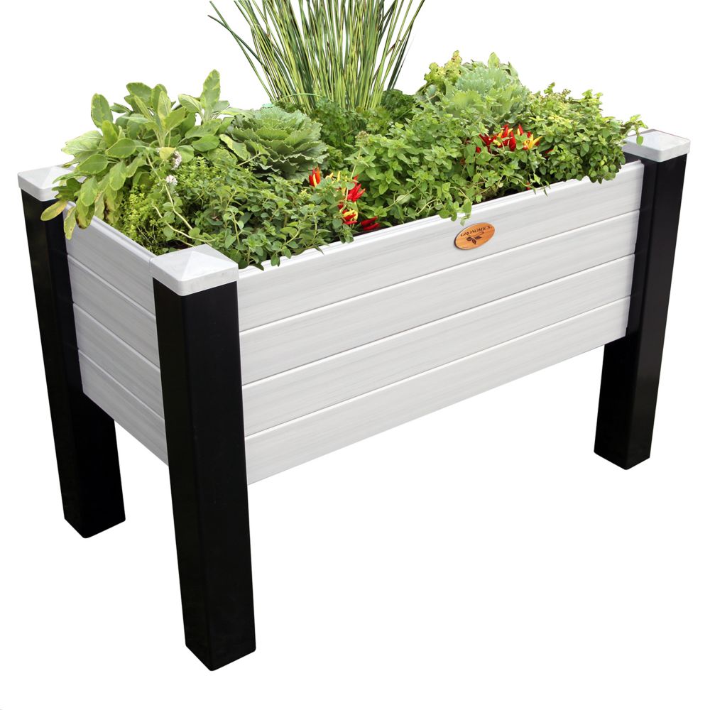 Gronomics Jardinière surélevée sans entretien de 60cm x 91cm x 81cm Noir / Gris Home Depot Canada