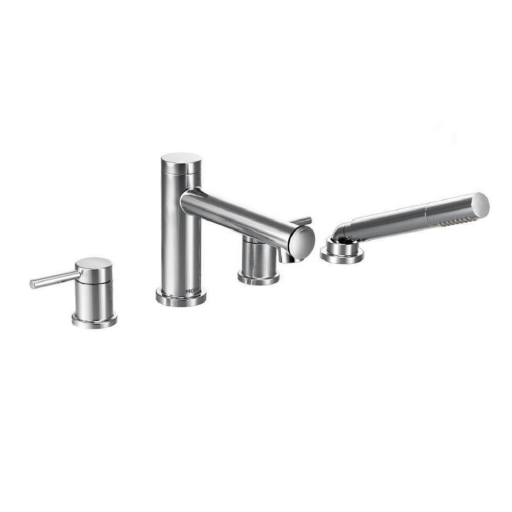 Align 2-Handle Deck Mount Roman Tub Faucet Trim Kit with Hand shower in Chrome
