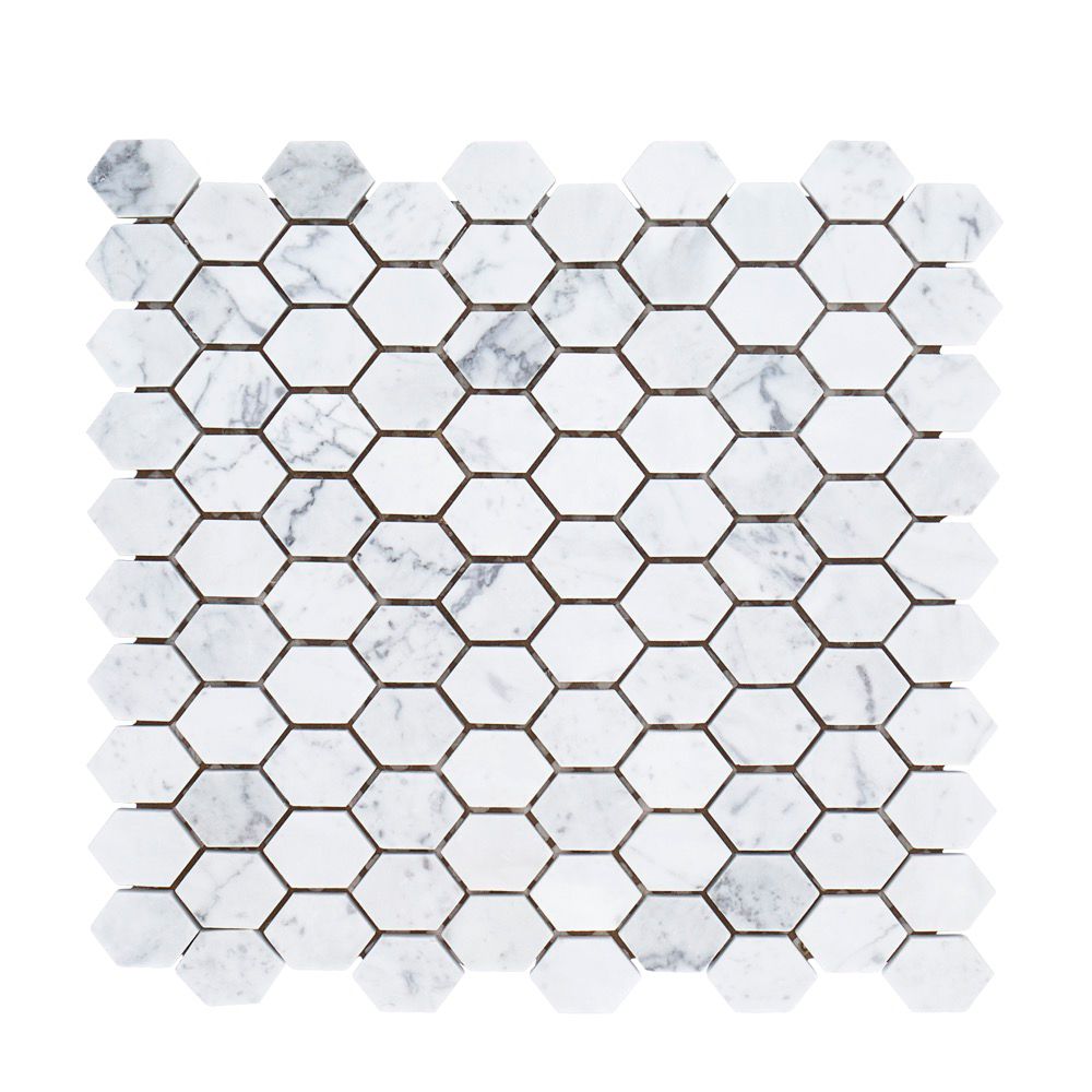 Porcelain Tile The Home Depot Canada Jeffrey Court Carrara Constellation 10 7 8 Inch X 11 5