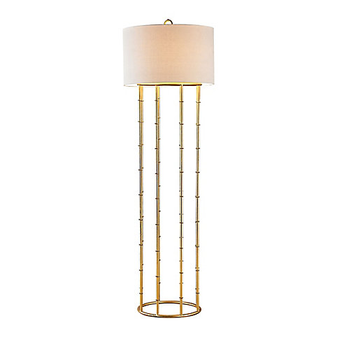 Titan Lighting Brunei 63 Inch 1 Light Floor Lamp In Gold Leaf