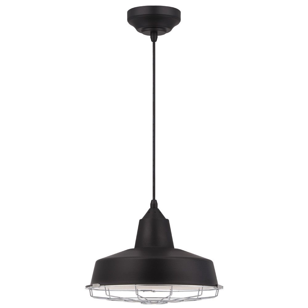 Vintage Style Dimmable LED Pendant Light Fixture in Black
