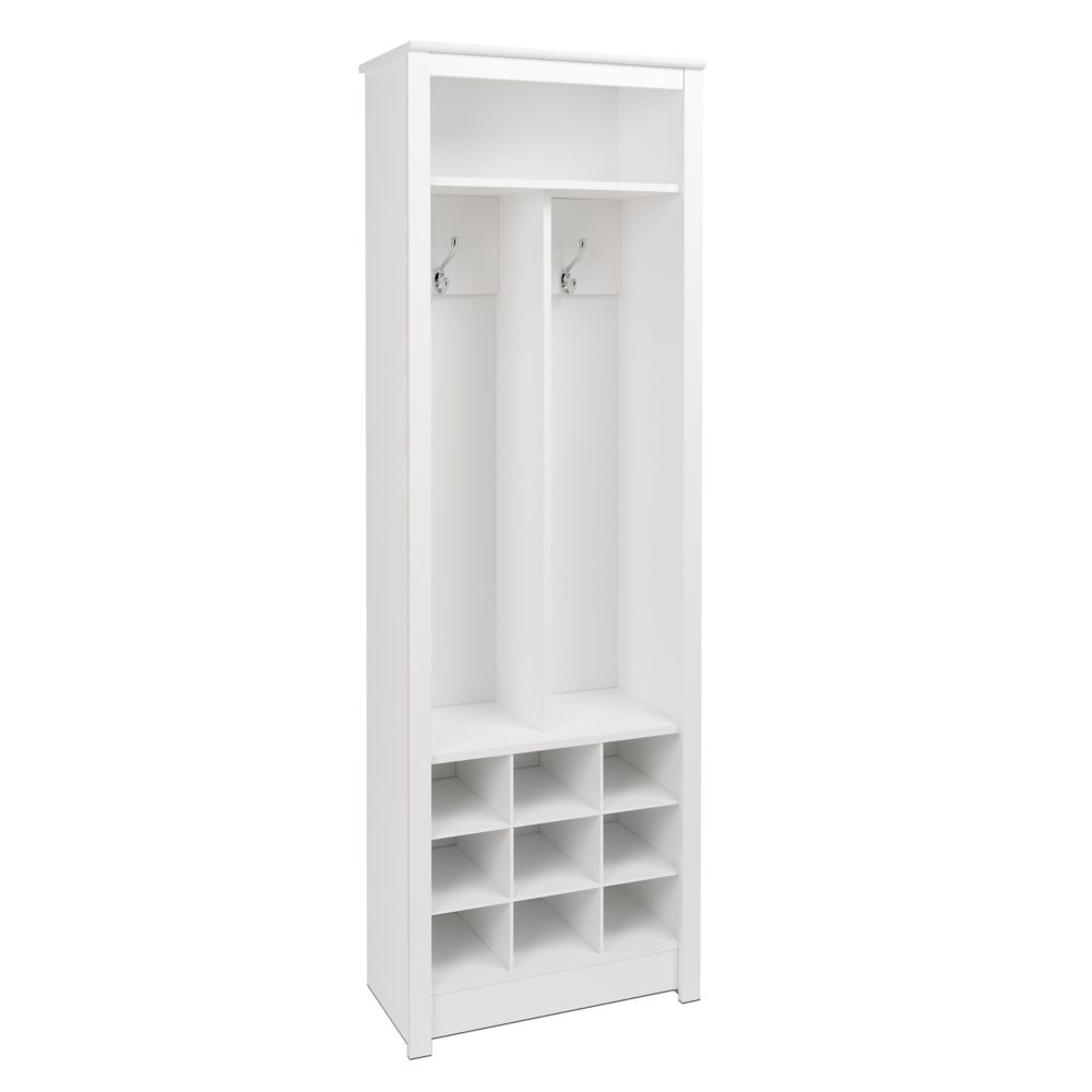 Prepac Space Saving Entryway Organizer With Shoe Storage In White Prepac Space Saving Entryway Organizer With Shoe Storage In White The Home Depot Canada