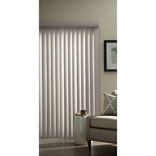 Hampton Bay 3.5inch Vertical Blind Kit White Wood Grain 66inch x 84