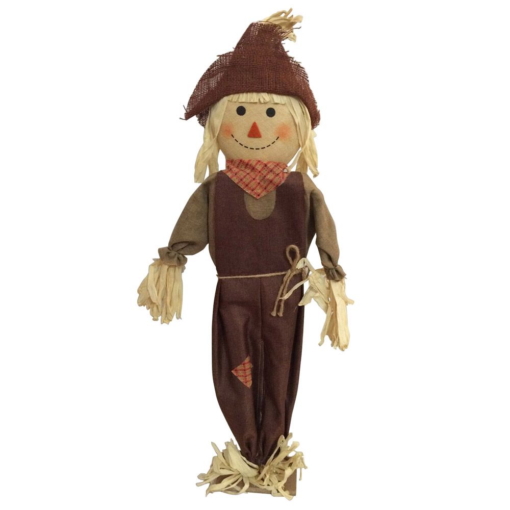 Home Accents Harvest 36-inch Standing Scarecrow Halloween Decoration ...