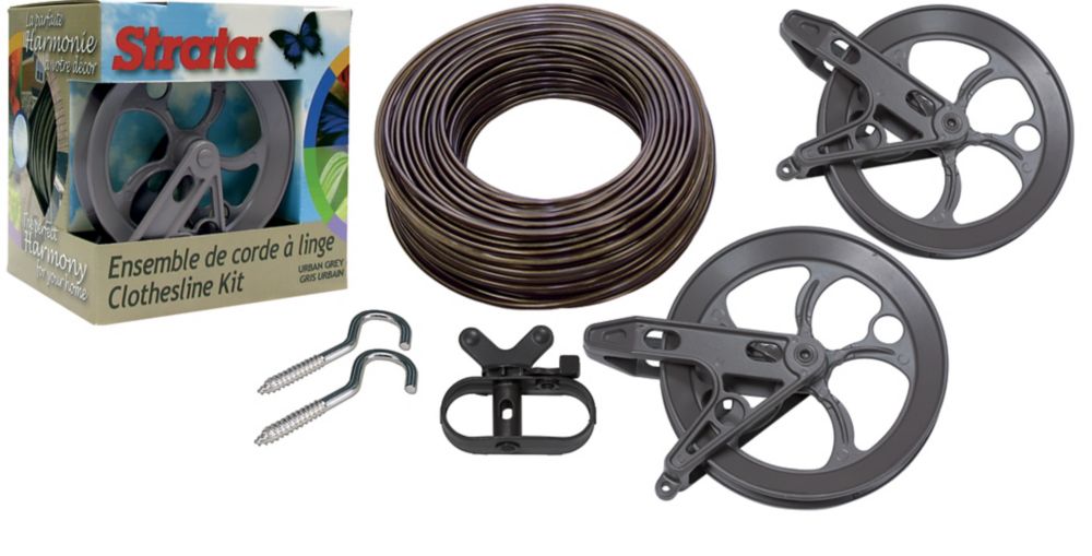 STRATA Harmony Clothesline Kit in Urban Grey The Home Depot Canada