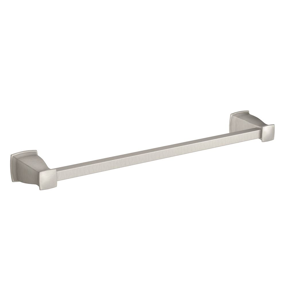 MOEN Hensley 18 in. Towel Bar with Press and Mark in Brushed Nickel MY3518BN