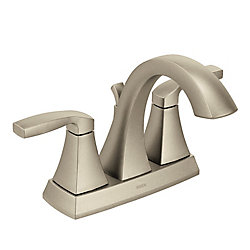 Voss 4-Inch Centerset 2-Handle Bathroom Faucet in Brushed Nickel