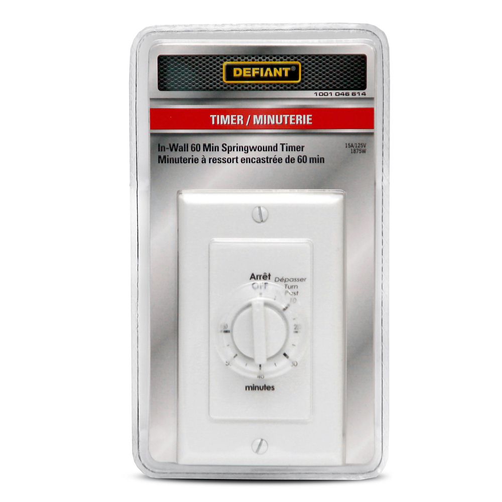 Defiant InWall 60Min. Springwound Timer The Home Depot Canada