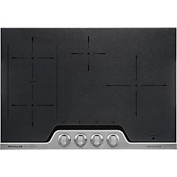 30-inch Induction Cooktop in Black Ceremic with Stainless Steel finish