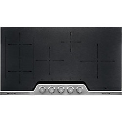 36-inch Induction Cooktop in Black Ceremic with Stainless Steel finish