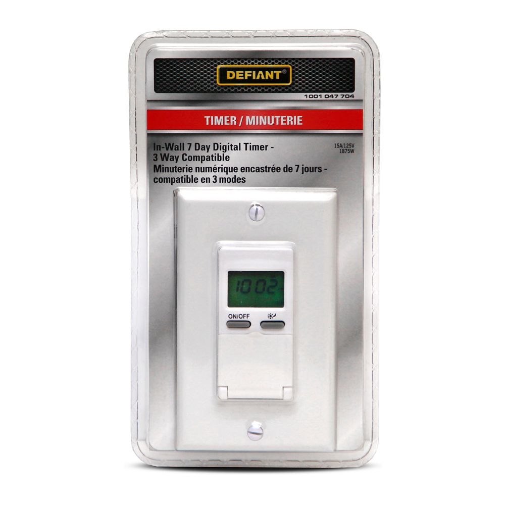 Defiant In-Wall 7-Day Digital Timer 3way | The Home Depot Canada