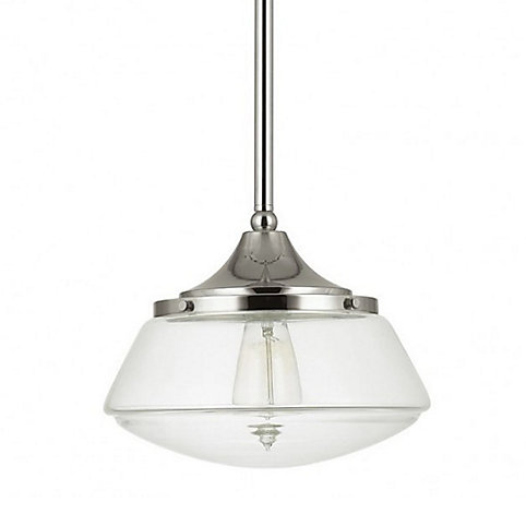 home decorators collection 1 light clear glass schoolhouse pendant