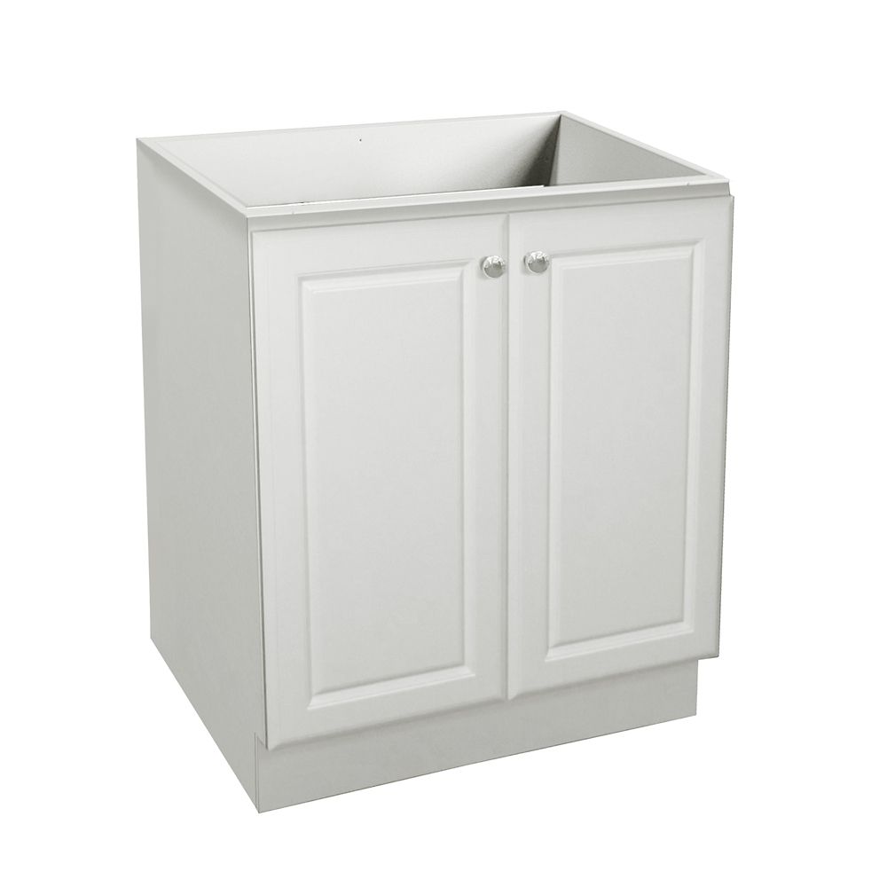 24 Inch W Classic Vanity Base Matte White Finish Without Top   P 1001048214 