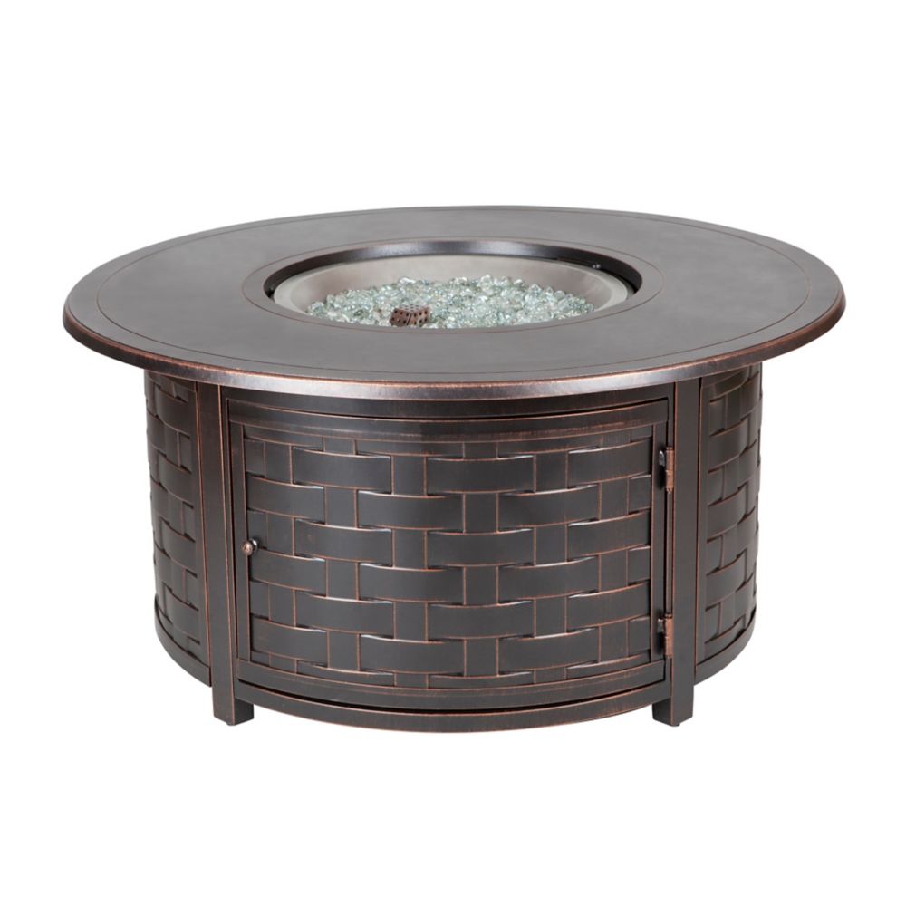 Paramount Zach Round Aluminum Firepit The Home Depot Canada