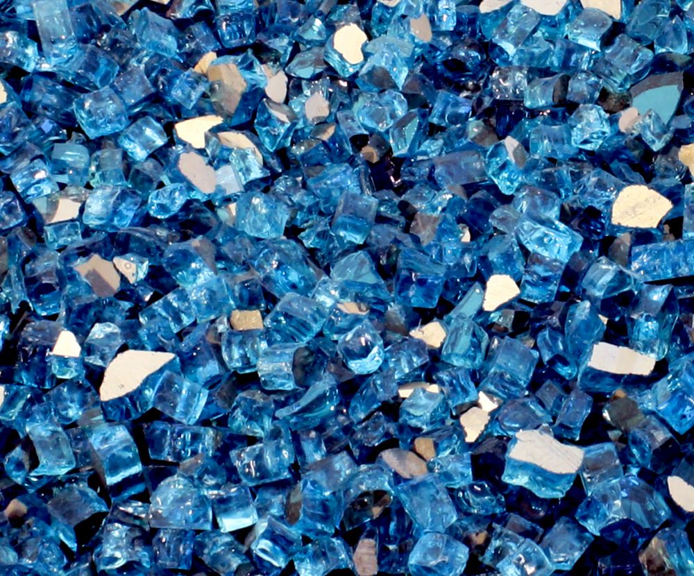 Paramount 20lbs Reflective Fireglass In Luminous Catalina Blue