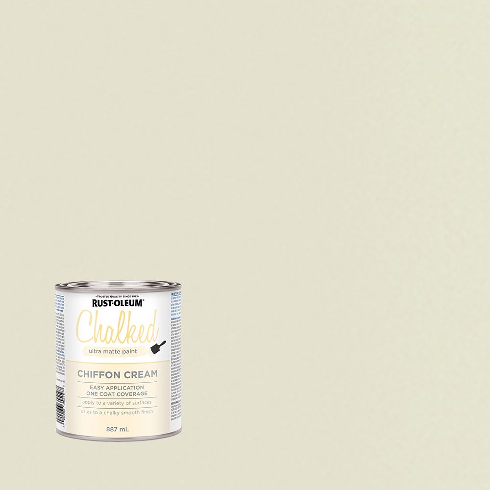 RustOleum Chalked Ultra Matte Paint In Matte Chiffon Cream, 887 Ml
