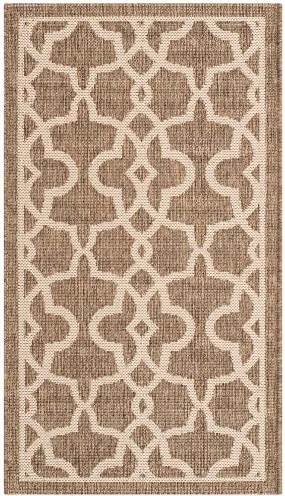 Safavieh Courtyard Jane Mocha / Beige 2 ft. x 3 ft. 7 inch Indoor