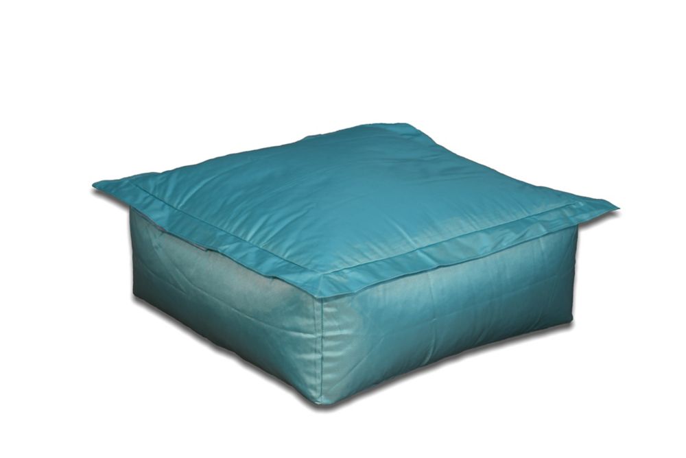 Ace Casual Furniture Outdoor Bean Bag Ottoman in Aqua The Home Depot