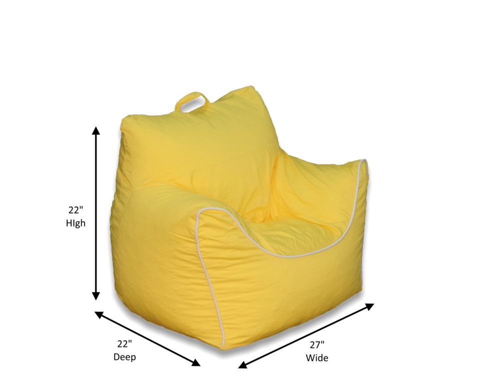 Ace Casual Furniture Yellow Bean Bag Chair with Removable ...