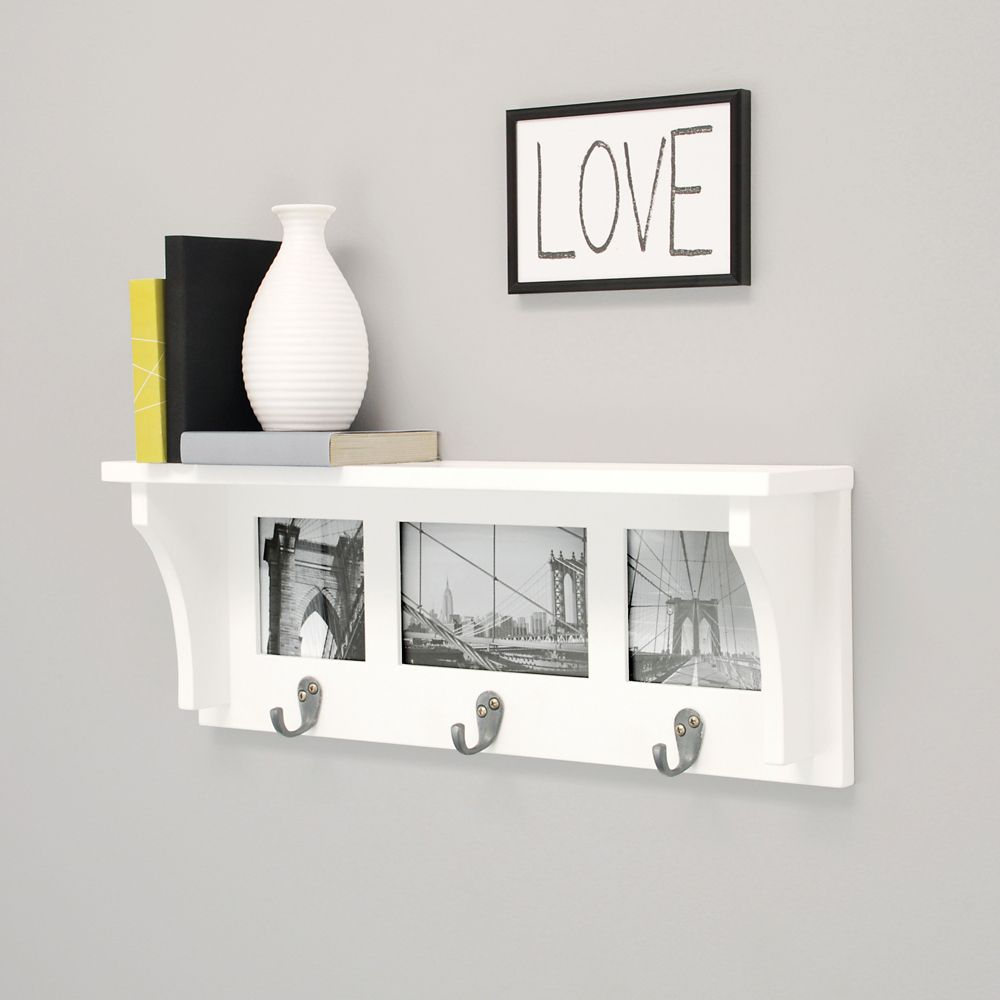 Hyloft 48inch x24inch Wall Shelf in White Finish (2pack) The Home