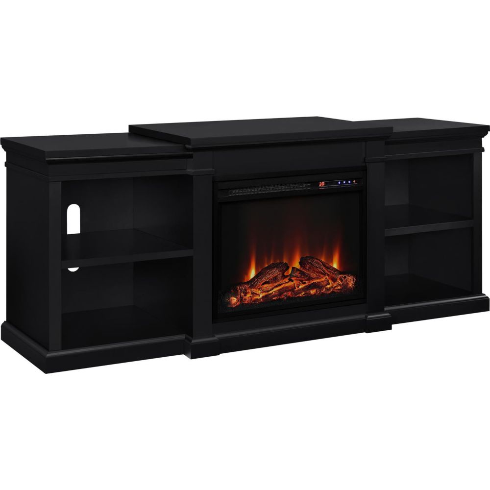 Dorel Manchester 135 lb. Capacity Electric Fireplace TV Stand with Side