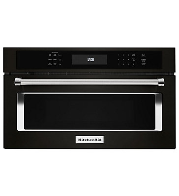 Kitchenaid Black Stainless 27 Inch Built In Microwave Oven With Kitchenaid Black Stainless 27 Inch Built In Microwave Oven With Convection Cooking The Home Depot Canada