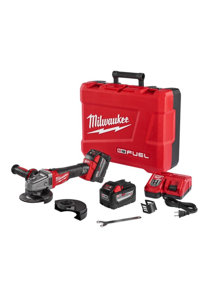 Milwaukee Tool M18 Fuel 41/2 Inch /5 Inch Grinder, Slide Switch Lock