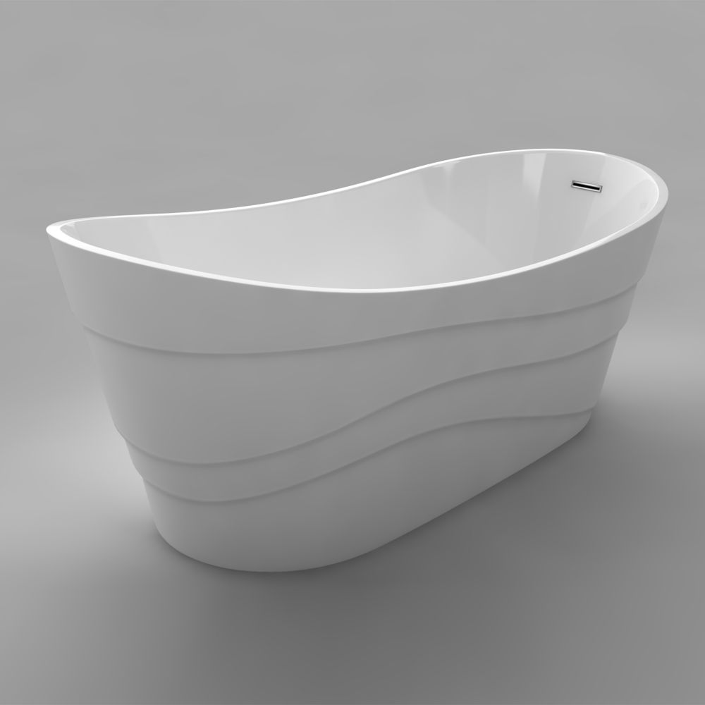 jade bath 5 ft manchester white acrylic seamless freestanding bathtub
