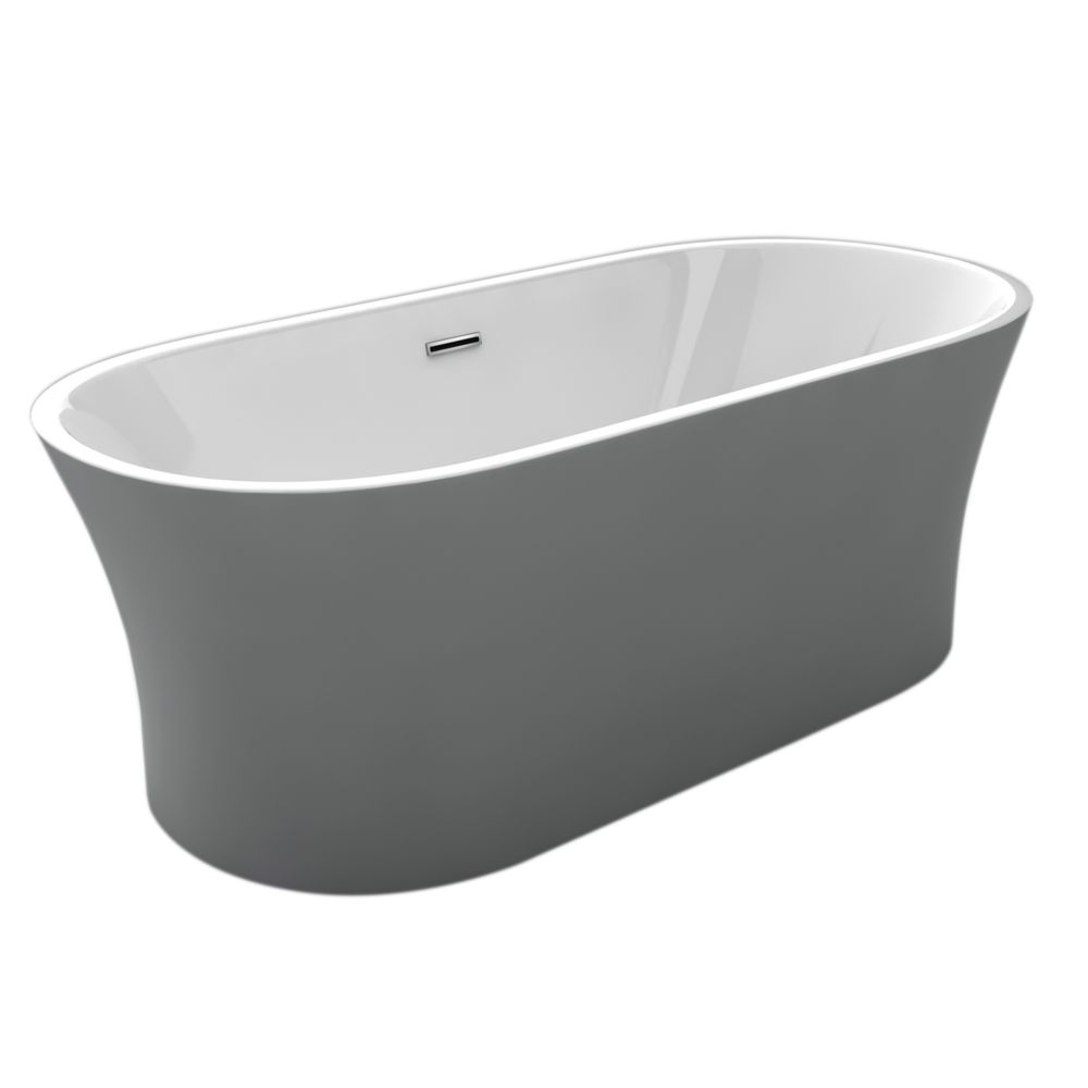 jade bath 5 ft manchester white acrylic seamless freestanding bathtub