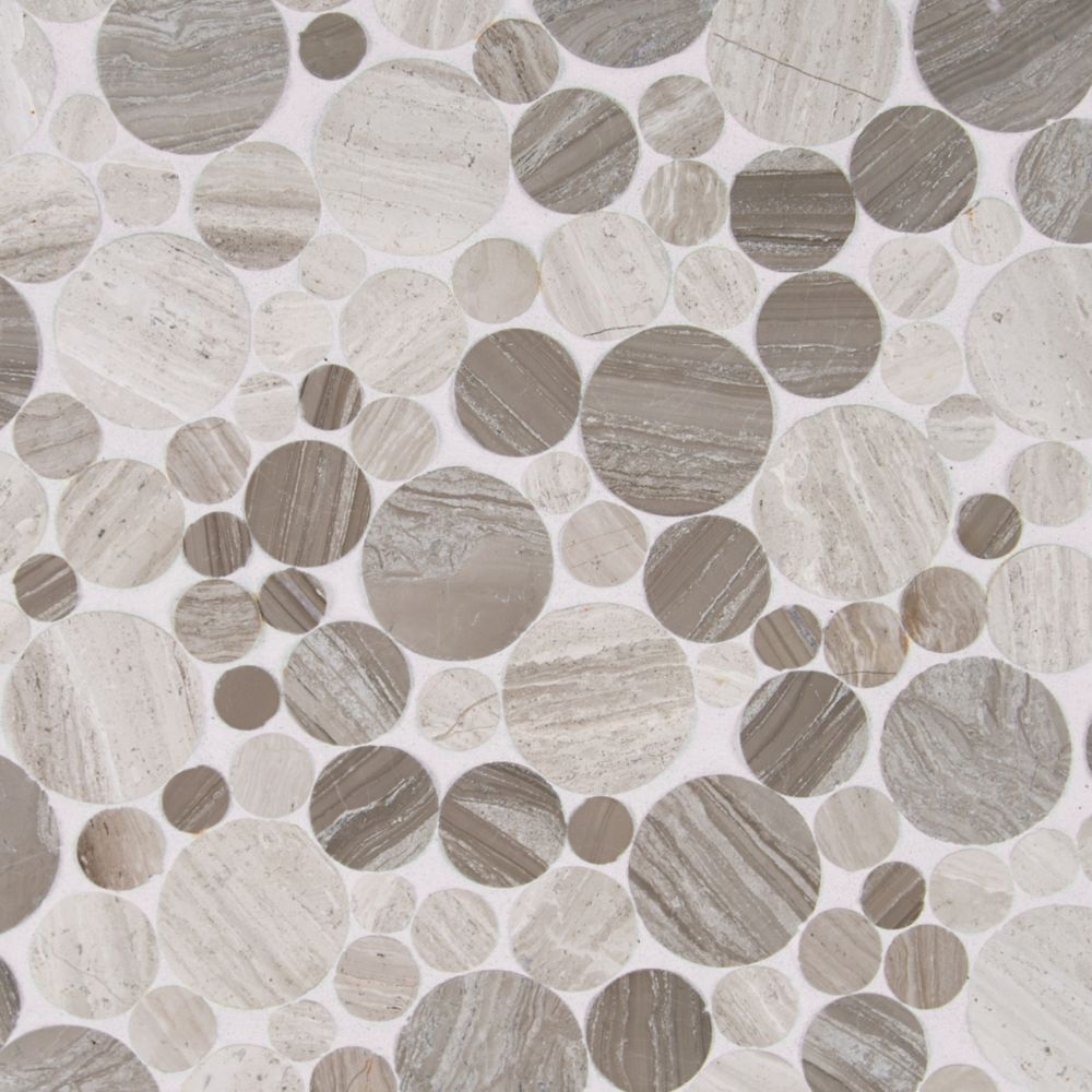 UPC 747583054821 product image for Serenity Stone River Rock 12 -inch x 12 -inch x 10 mm Marble Mesh-Mounted Mosaic | upcitemdb.com