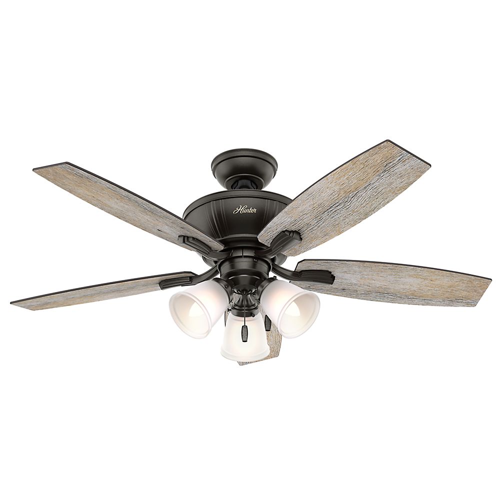 Hunter Summerlin 48inch Noble Bronze Ceiling Fan with light kit The