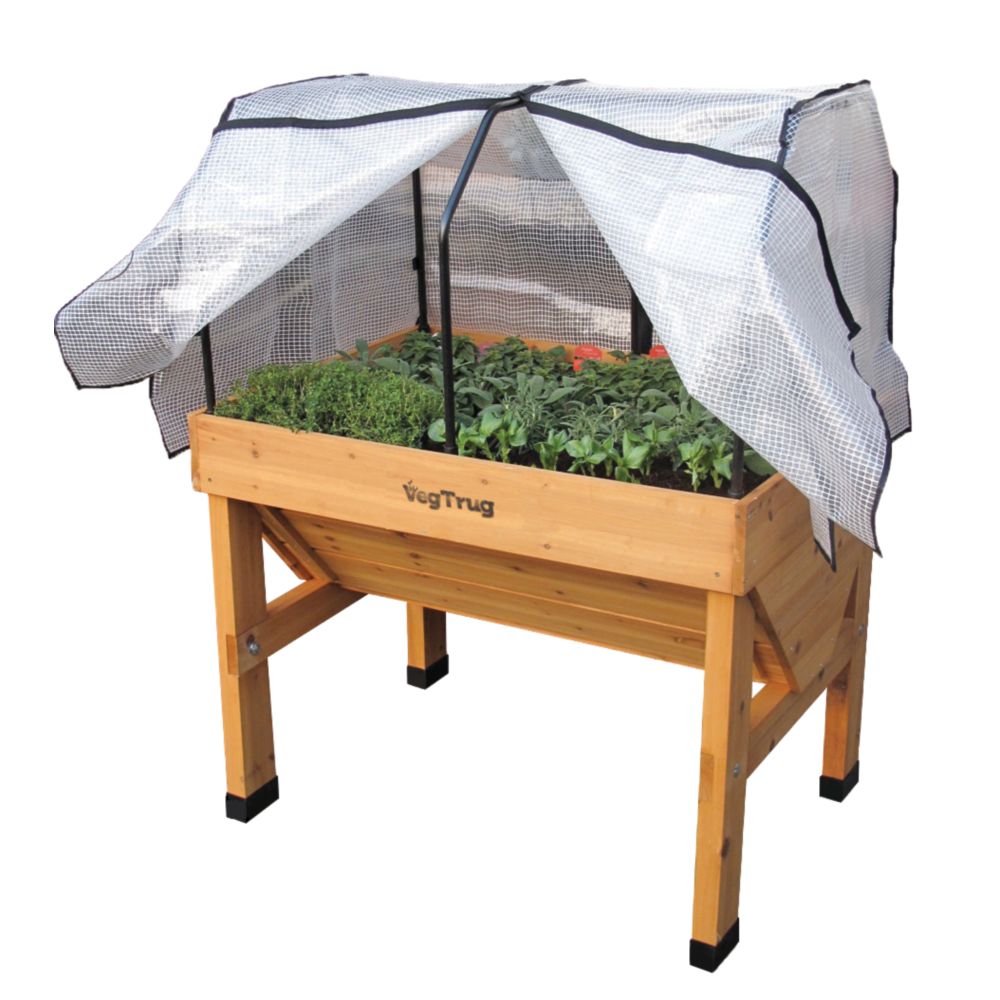 VegTrug Small Greenhouse Frame and Cover for Classic Raised Garden Bed
