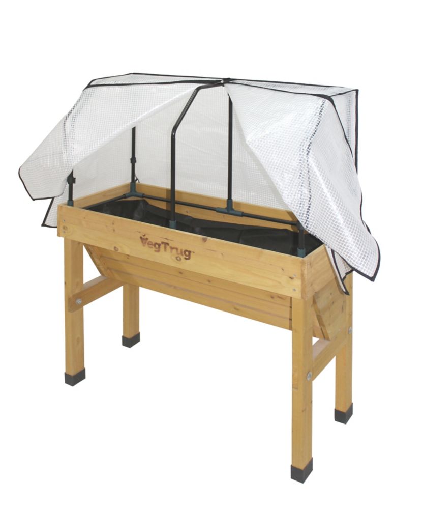 Vegtrug Small Greenhouse Frame And Cover For Wall Hugger Raised Garden