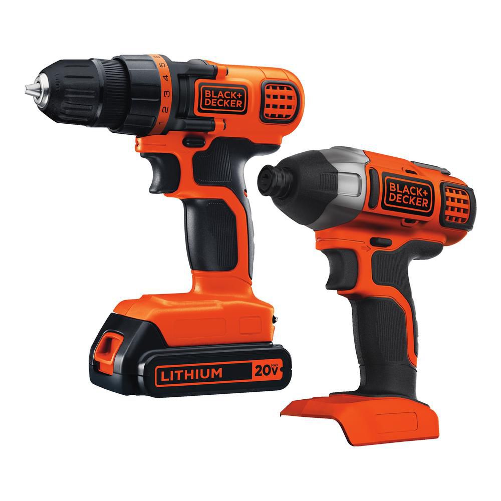 20V MAX Li-Ion Cordless Drill/Driver And Impact Driver Combo Kit (2 ...