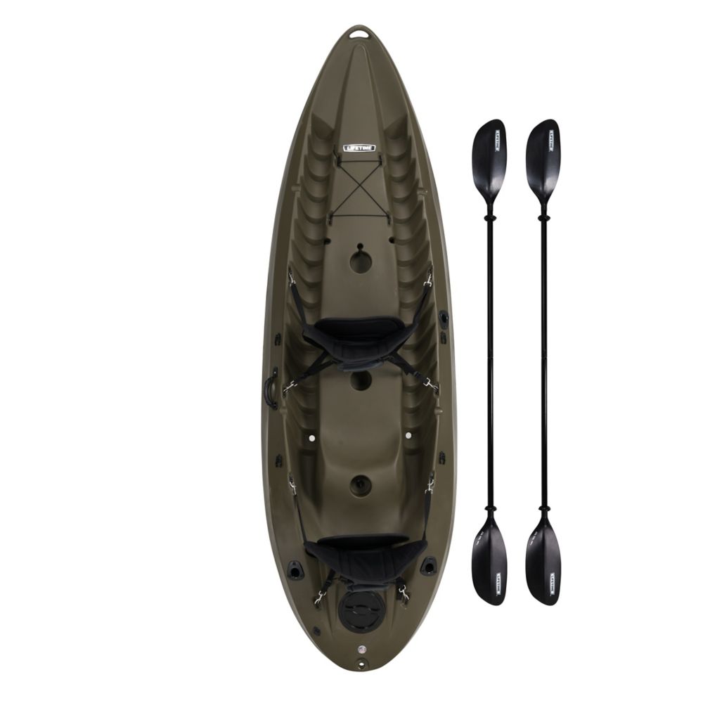 Lifetime Sport Fisher 120inch SOT Kayak Olive Drab Green The Home