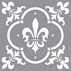 Decoart Stencil 12 Inch X Fleur De Lis Tile The Home Stencil 12 Inch X Fleur De Lis Tile