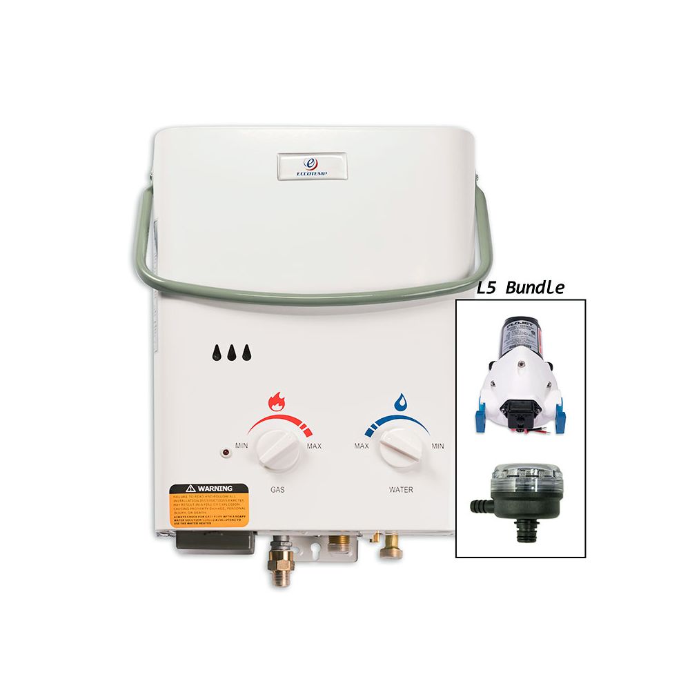 Eccotemp L5 5 LPM Liquid Propane Gas Portable Tankless Water Heater