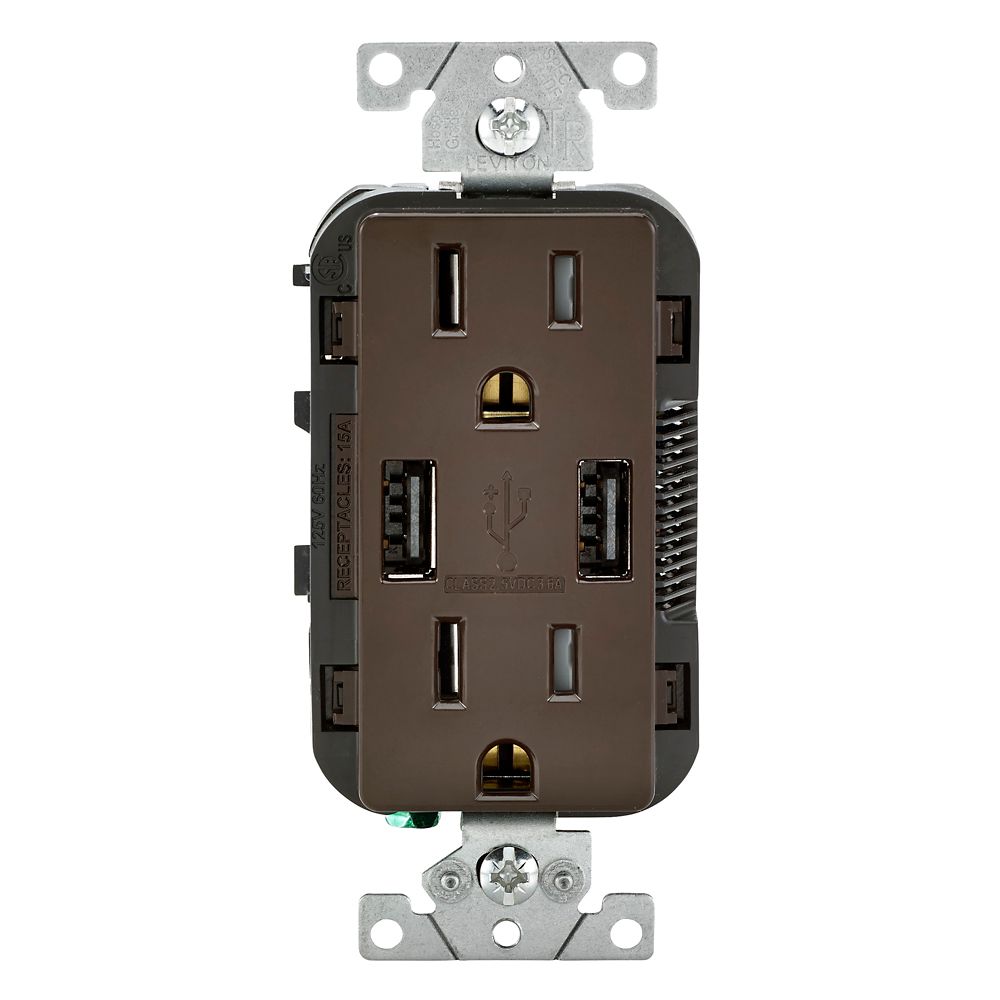 Decora Combination Duplex Receptacleoutlet And Usb Charger The Home Depot Canada 1541