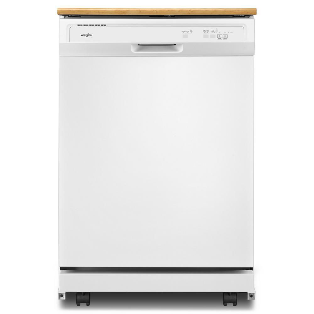 Whirlpool Lavevaisselle portatif à commande frontale en blanc, 64 dBA Home Depot Canada
