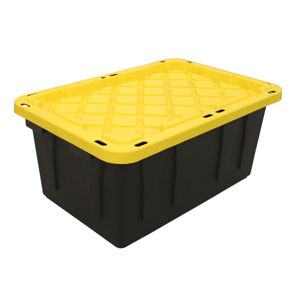 HDX Strong Box in Black/Yellow, 64 L | The Home Depot Canada