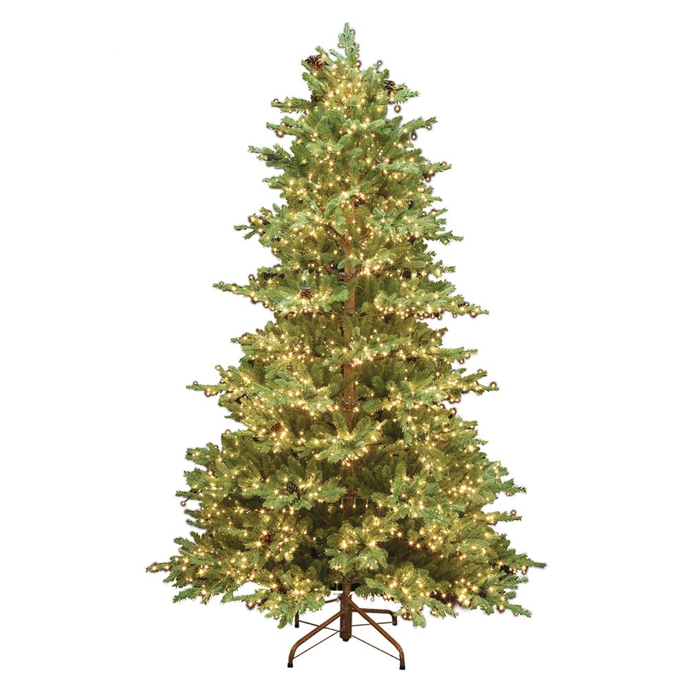 SANTA'S BEST 7.5 ft. 3000Light Warm White LED Rustic Spruce Christmas