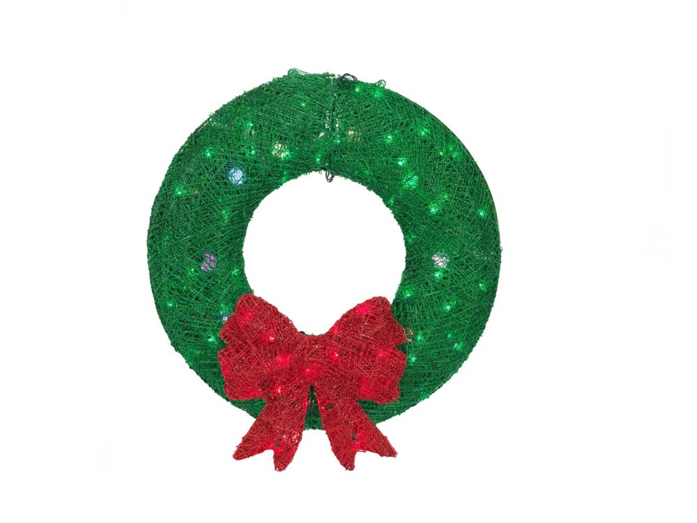 Home Accents 36inch MultiColour LEDLit Acrylic Green Christmas