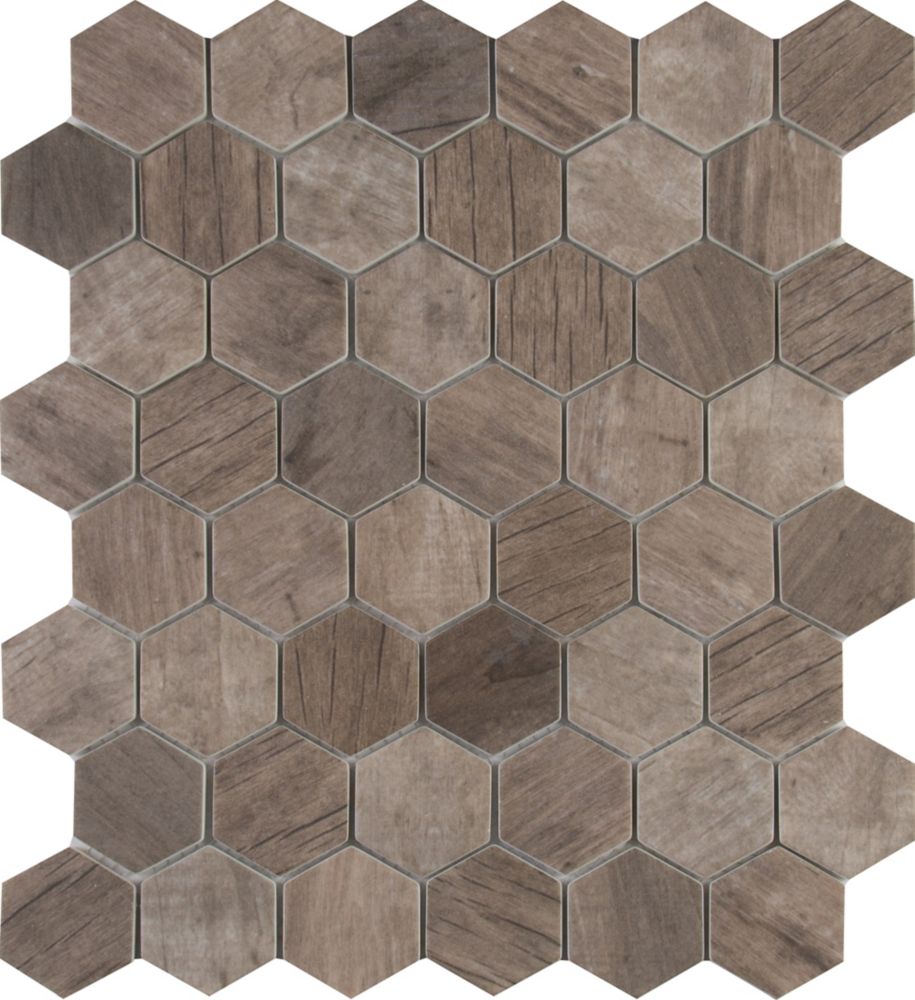 Sassi Marrakesh Glass Hexagon Mosaics The Home Depot Canada